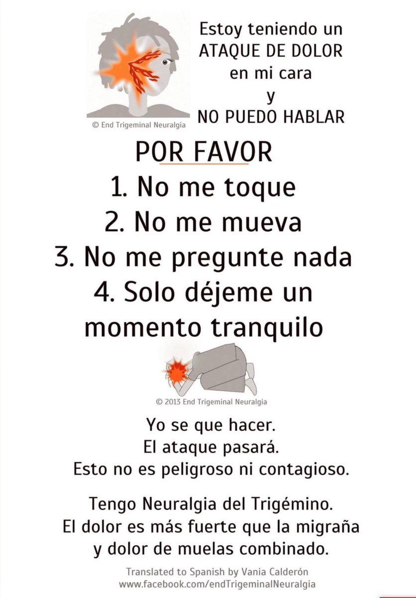 NoInvisibles's tweet image. Es #DiaInternacionalNeuralgiaTrigémino #TrigeminalNeuralgiaAwarenessDay
La #NeuralgiadelTrigémino afecta al Sist. Nervioso Periférico, es de las #EERR por su baja prevalencia y también invisible🤯
@leo_veritas habla de #BesosQueDuelen
En @ElHuffPost👇

huffingtonpost.es/entry/los-dias…