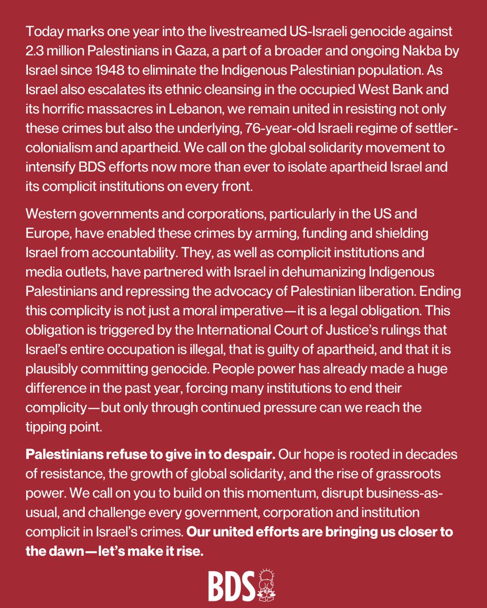 BDS movement (@bdsmovement) on Twitter photo 