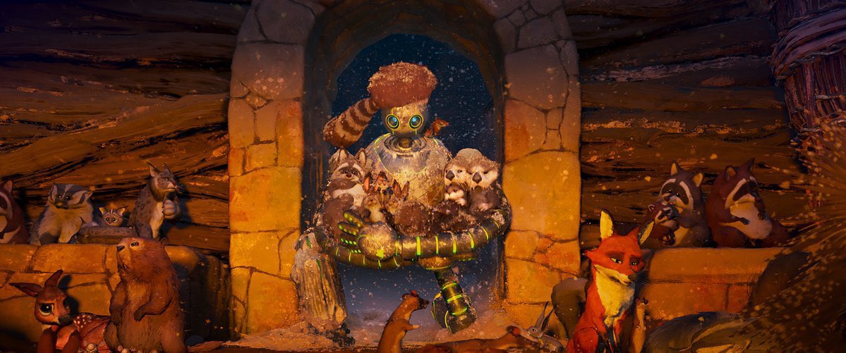 Es imposible no emocionarse y enternecerse con el lazo sentimental de THE WILD ROBOT entre un robot y la cría de un ganso y el sentimiento de pertenecia a una comunidad. Y más si lo rematas con una bso abrumadora, unos diálogos divertidísimos y un apartado visual impecable.