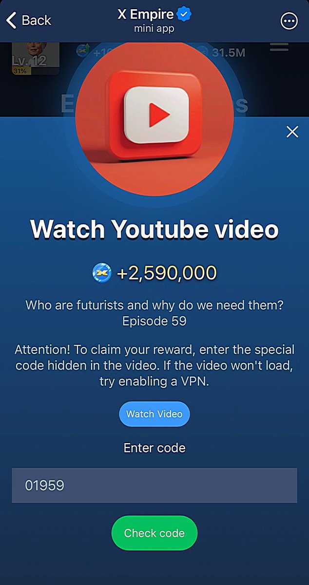 SmCrypto_bro's tweet photo. X empire Quest | Xempire Codes | Xempire Combo |7 Oct
🔲 Episode 60- 88960
🔲 Episode 59: 01959
💥Rebus of the day: Pool
♨️ Riddle of the Day
✅ Burn
For all Airdrops daily combo just follow us
#XEmpire #dailycombo #xempirecode #xempireallcode
#xempireallvideocode https://t.co/safxiq6d6E