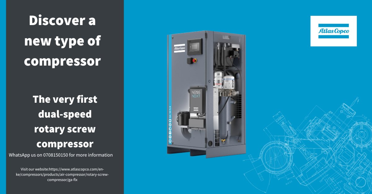 Meet our GA FLX Dual Speed compressor!Unlike fixed-speed compressor, our GA FLX operates at two speeds, one for maximum capacity and a minimum speed to reduce energy consumption during unload: Discover more.
bit.ly/3ZTsrVX