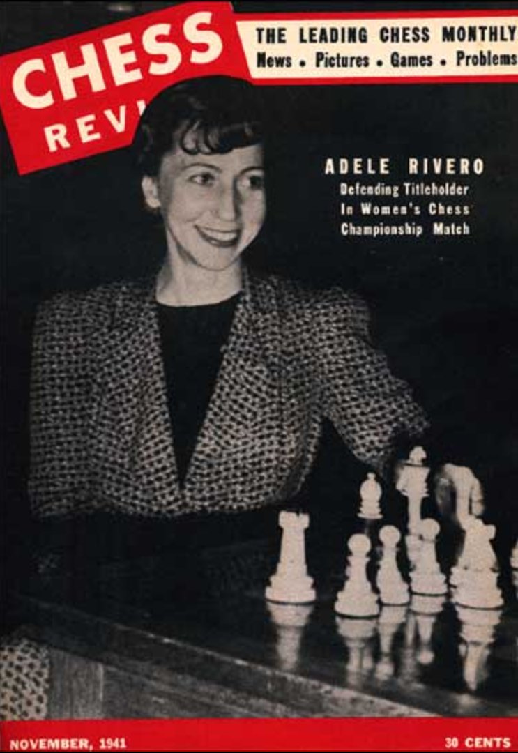chessclubICC's tweet image. Adele Belcher (née Rivero) was the first woman to win an overall @USchess state championship: Vermont in 1954. Despite having been inactive for a few years, she came ahead of a field of 12 male players, including three past State champions.

#womeninchess #chesshistory #chessTBT