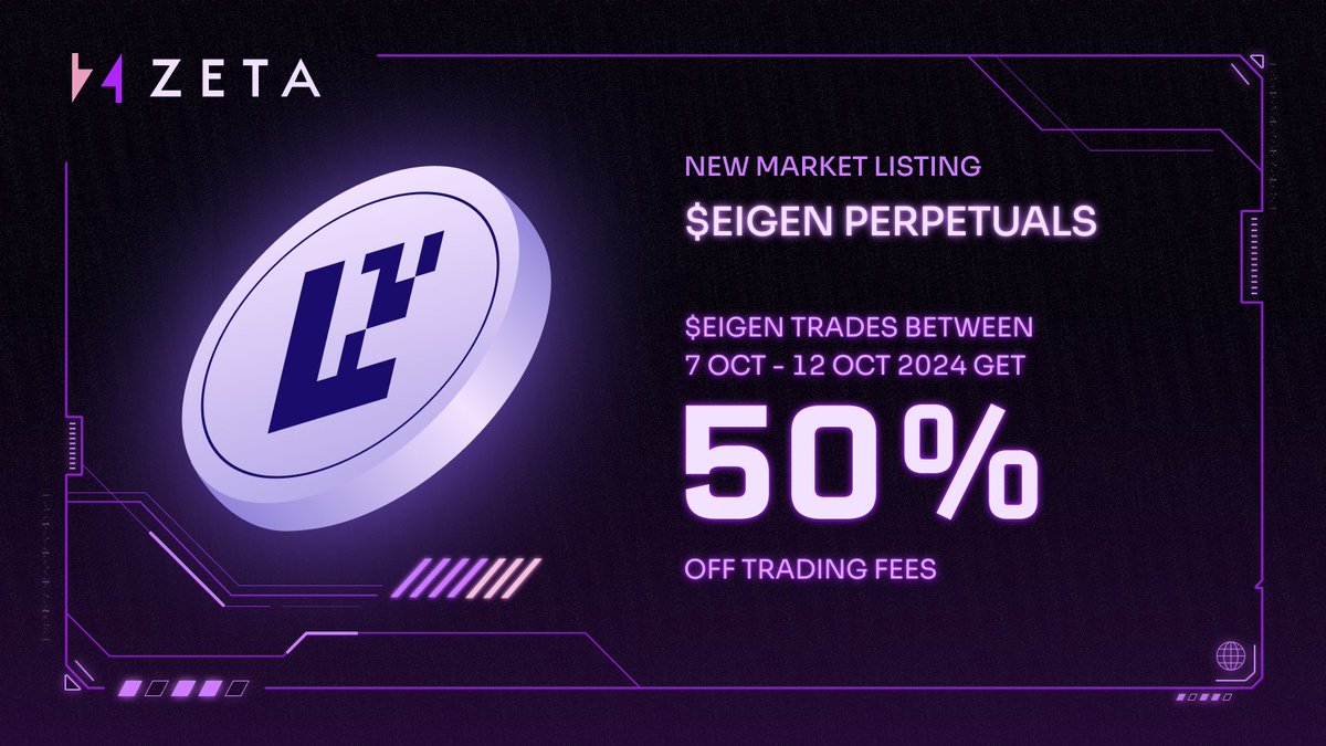 $EIGEN perps just dropped! 💥

Trade both sides of the restaking wave, powered by <a href="/PythNetwork/">Pyth Network 🔮</a> <a href="/AphelionTrading/">Aphelion</a> 💜

50% off fees until Oct 12, make it count.

Long vs short, what’s your call?