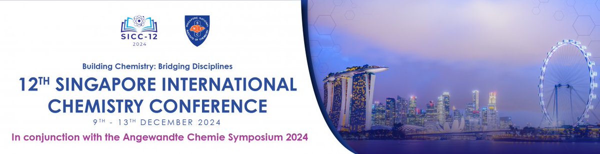The 12th Singapore International Chemistry Conference (SICC-12) is scheduled to be held on 9-13/12/2024. About 2000 participants from all over the world are expected. sicc12.org/programme/symp……Welcome to choose 👇Symposium 5: BioMedical Engineering Materials