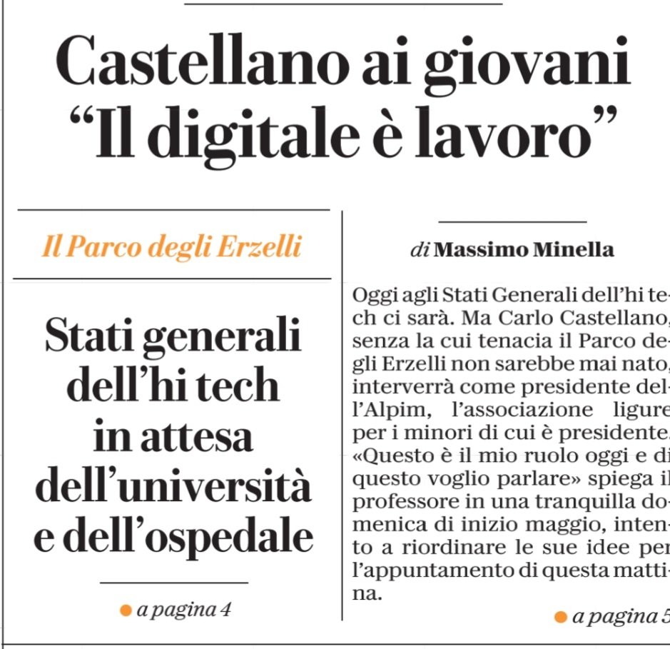 #Genova Sono passati  Burlando, <a href="/GiovanniToti/">Giovanni Toti</a> e Predeval.Sono passati Giovanni Berneschi e Banca Carige. Castellano è sempre a raccontare sue intuizioni e a ricordare centinaia di milioni di euro dei Liguri, e ora degli Italiani, volatilizzati agli <a href="/erzelli/">Erzelli</a> con #GHT e i suoi soci