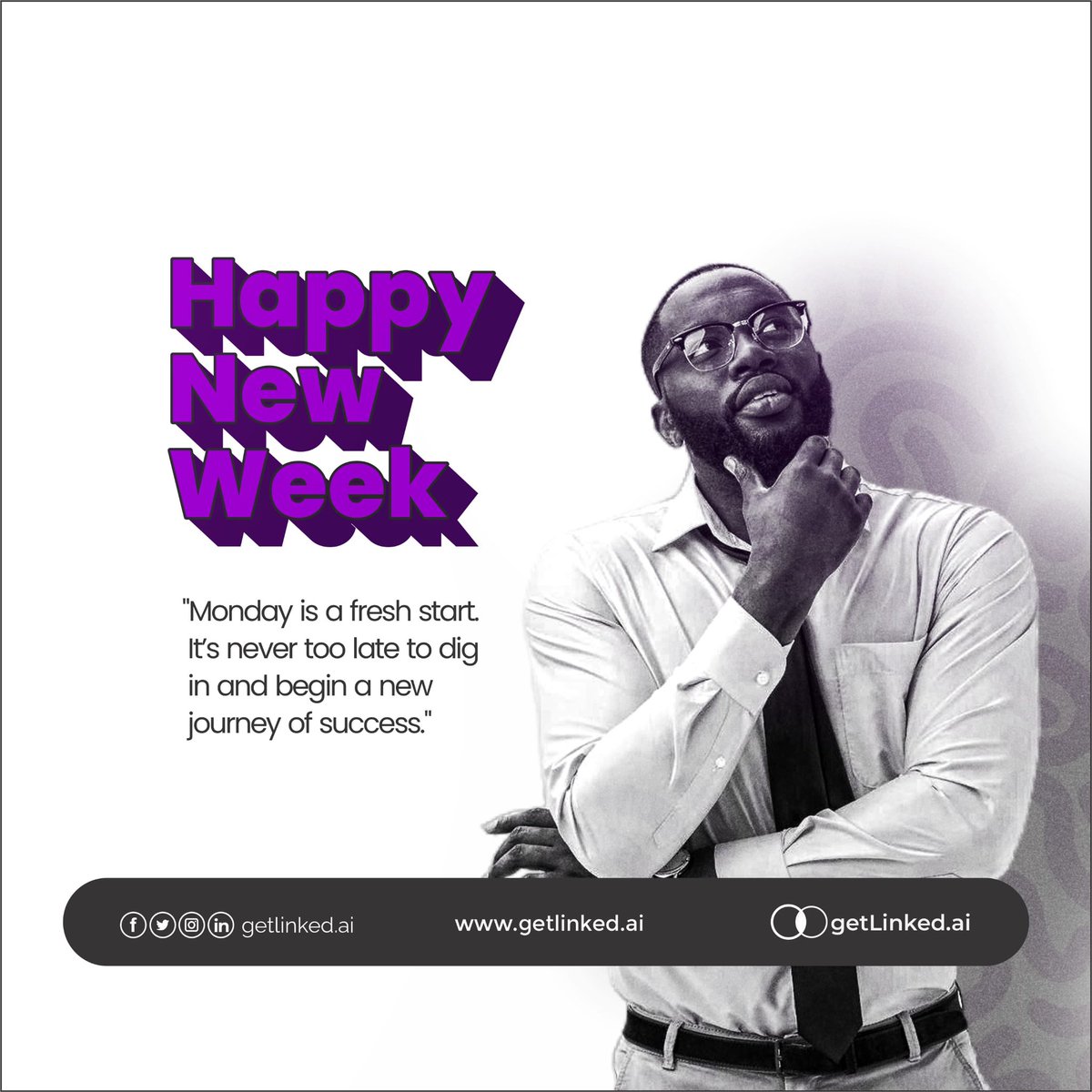 getLinkedai's tweet image. A new week brings new possibilities! 

Remember, it&apos;s never too late to start fresh. Let&apos;s seize the opportunities that lie ahead!

#MondayMotivation #Success #getlinked