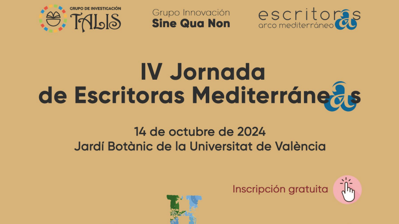 EliaTemporal's tweet photo. IV Jornada de Escritoras Mediterráneas (14/10/24)
Inscríbete gratis aquí:
https://t.co/7245Q7AUc8 

Organiza: Plataforma de Escritoras de Arco Mediterráneo, @ProyectoTalis y grupo SQN.

Financia: @igualtatUV @JardiBotanicUV @FacMagisteri i  Dep. DLL

Colabora: @Lasturaedition https://t.co/mHIrb31U9Q