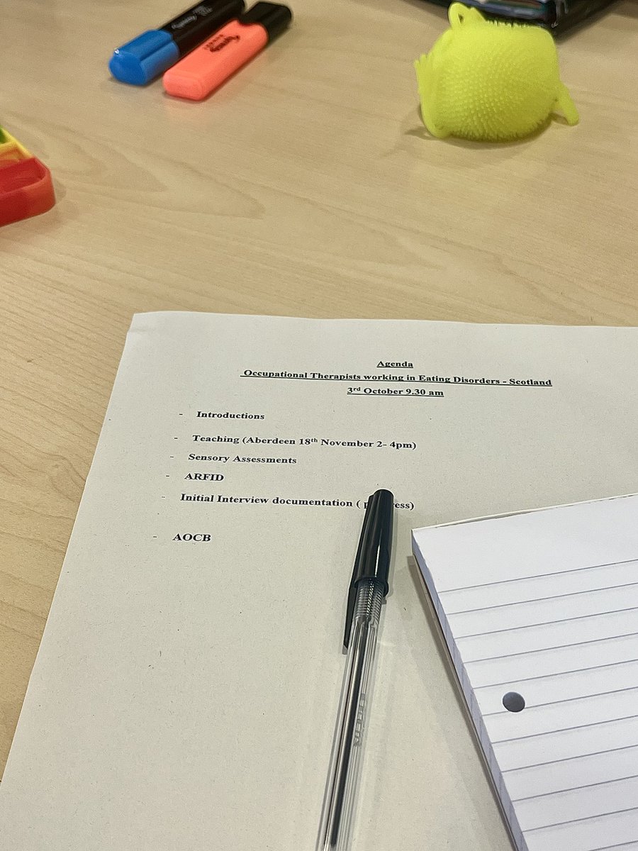 Last week OTs from Florence Street community team &amp; the inpatient team at Stobhill attended the Scottish OTs in Eating Disorders Group meeting. A great opportunity for sharing of practice and networking with OTs specialising in ED across different health boards #OTinED