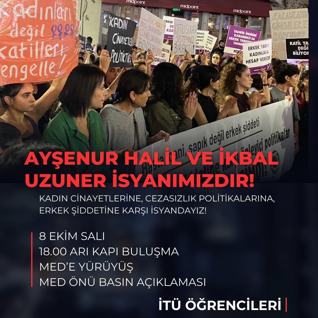 itucinsari's tweet photo. Bu sokaklar, bu kampüs bizimdir, erkek şiddetine dur demek için İTÜ'lüler olarak yarın yürüyoruz. https://t.co/L4CYu7GbKN