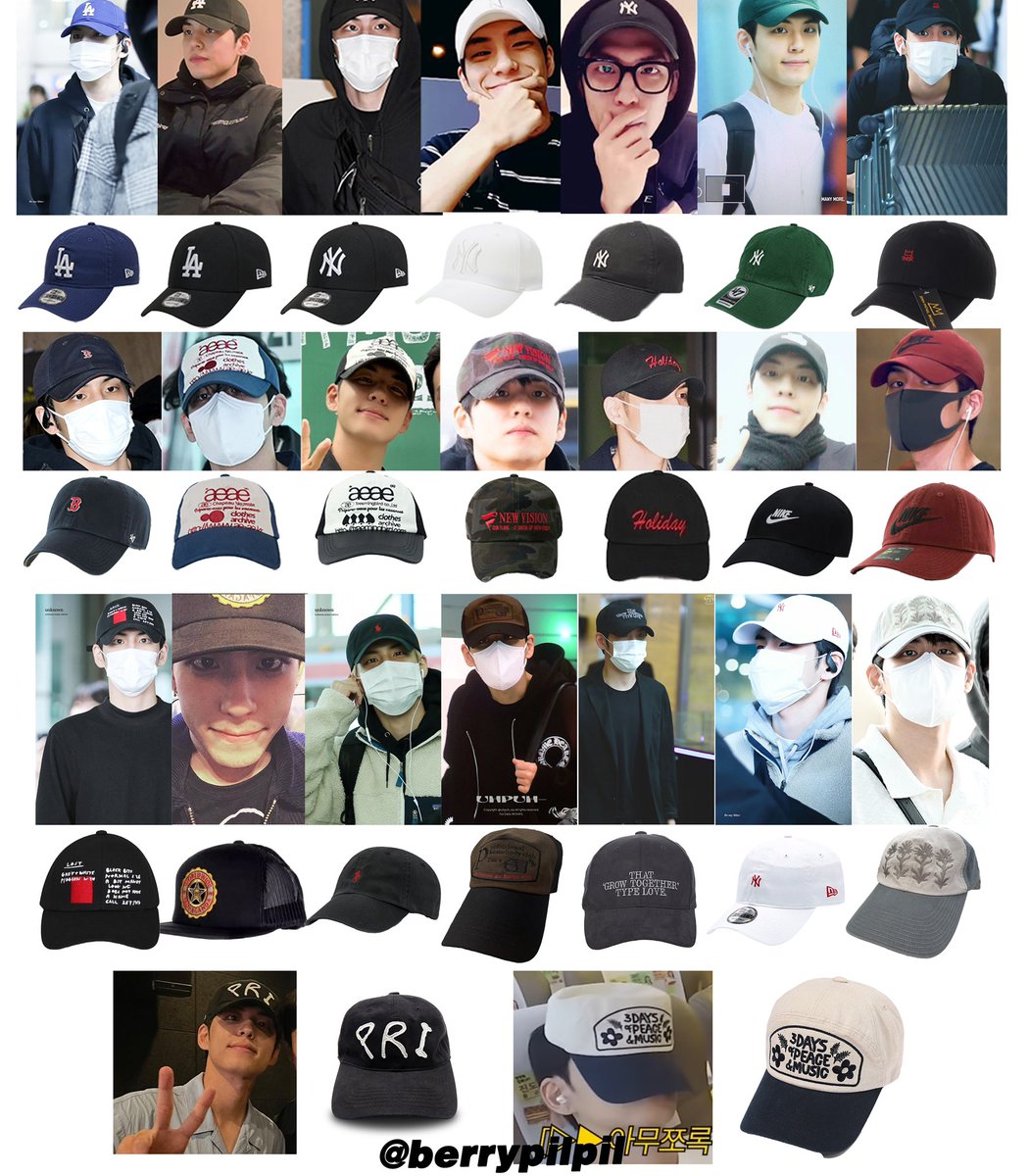 원필이의 모자 친구들을 소개합니다🧢 (원.모.소)