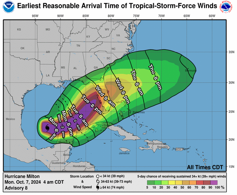 LimWeather's tweet photo. 100MPH C2 #Hurricane #Milton forecast to peak at 145mph+ C4 MAJOR/even #Category5
ALL INTERESTS in #Florida SHOULD BEGIN PREPS NOW
#Wxtwitter #Wxx #tropicswx #HurricaneSeason2024 #Hurricaneseason #Milton #HurricaneMilton #FLwx #TampaBay #Tampa #StPete #Sarasota #Clearwater https://t.co/1ZJuszScfl