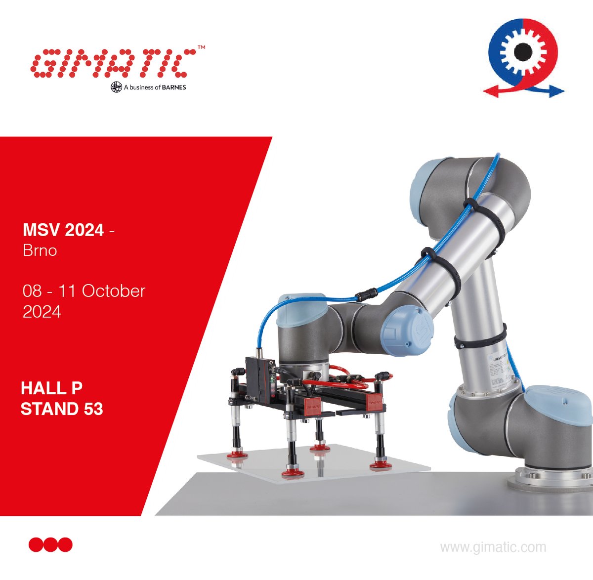 The Czech Republic's leading industrial trade fair, MSV Brno, opens its doors tomorrow! 🇨🇿

Gimatic is excited to be showcasing our latest innovations at📍 Hall P, Stand 53.

Don't miss out on this chance to experience the future of manufacturing!
gimatic.com