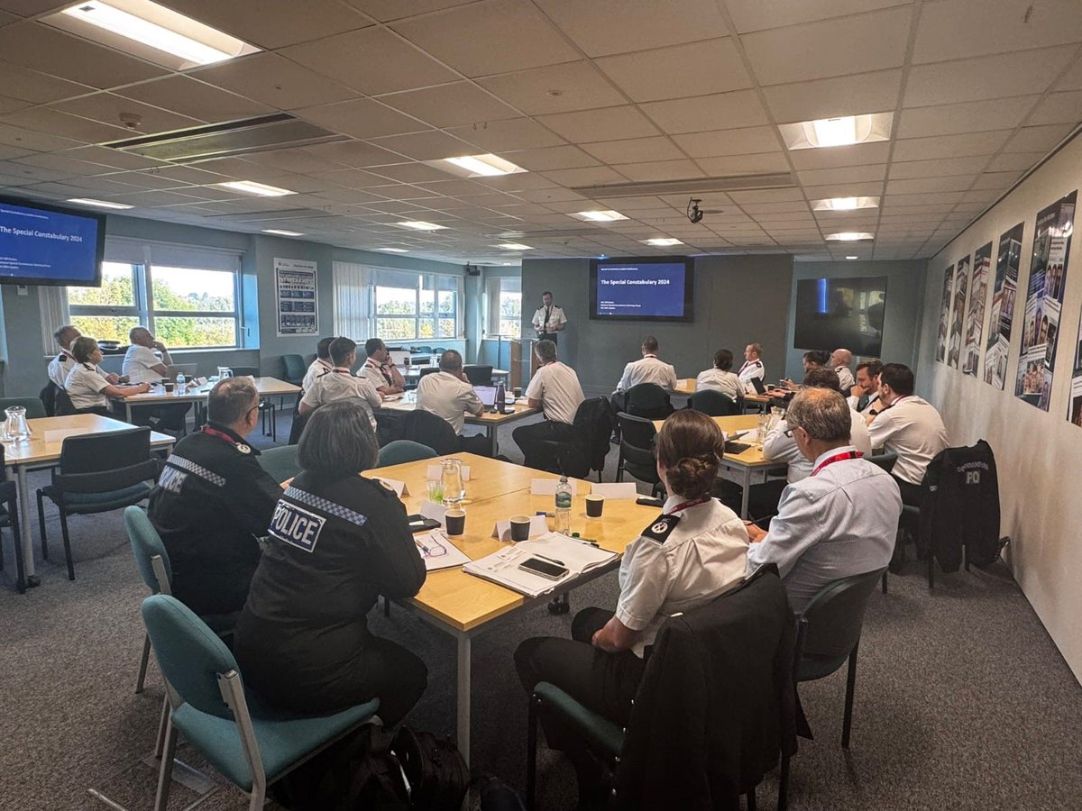 Special Chief Officer Lyons and Special Chief Inspector Hart recently attended the Specials Leadership away day at Cheshire HQ.  A fantastic opportunity to share ideas, strengthen leadership and continue making a positive impact in our communities #SpecialsLeadership