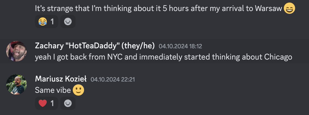 KozieMariusz's tweet image. From NYC to Warsaw, from Warsaw to Chicago ✈️ Just 5 hours after landing in Warsaw, I'm already chatting with Zachary about how to make it to RubyConf. That's the Ruby spirit!
#RubyDevelopers #RubyCommunity #RubyConf