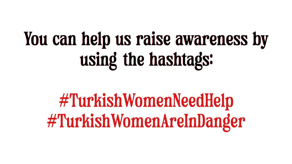 almanya ve fransada gundeme girebilirsek isimiz daha kolay olurmus daha fazla ses getirirmisiz bu yuzden bu taglerle devam ediyoruz

 #TürkischeFrauenBrauchenHilfe
#Lesfemmesturquesontbesoindaide
#turkishwomenneedhelp