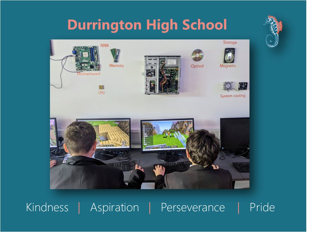 DurringtonHigh's tweet image. Year 7 minecraft club takes place after school every Tuesday in F27 with Mrs Carter. Come along and join the fun!

#DHSClubs #DHSComputing