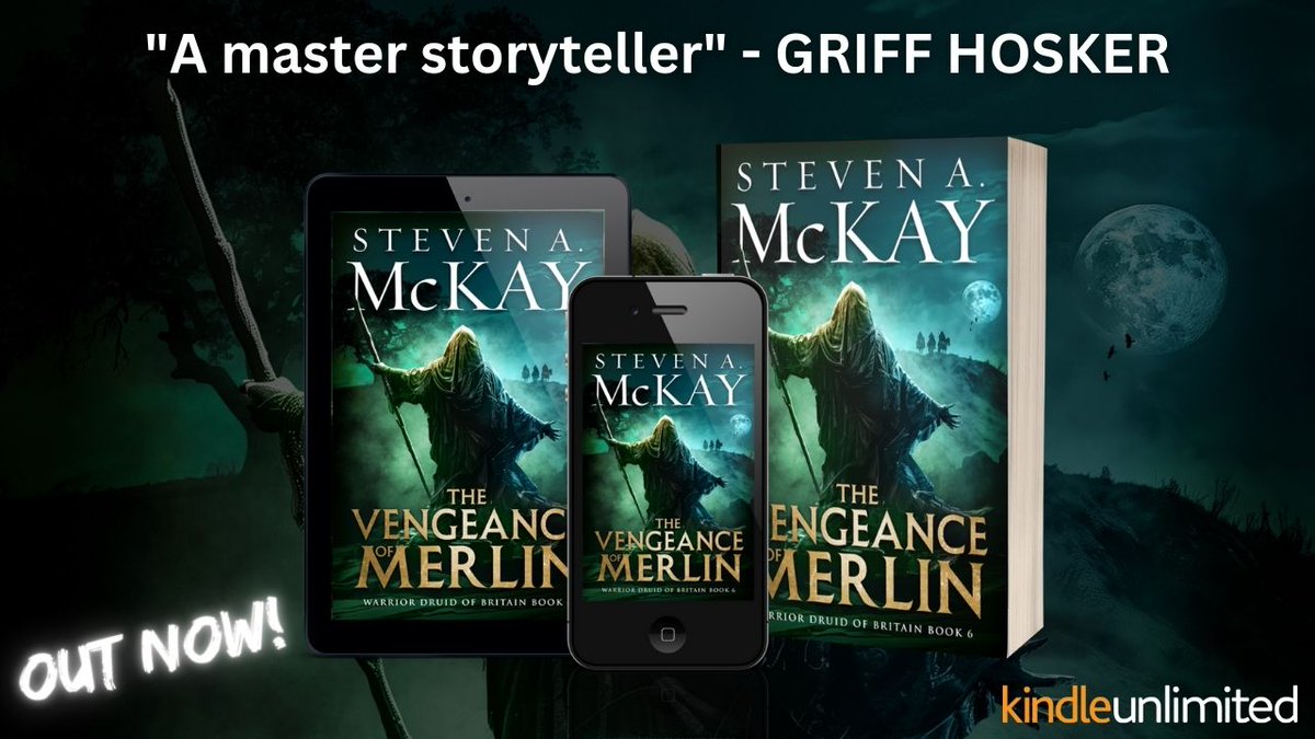 SA_McKay's tweet image. THE VENGEANCE OF MERLIN is out today! Bellicus, Duro &amp;amp; Cai are back! Thank you so much if you've already bought it, I really hope you enjoy the read. Get your copy here (FREE with Kindle Unlimited too) - mybook.to/VengeanceOfMer…
#druid #romanbritain #darkages #medieval #amreading
