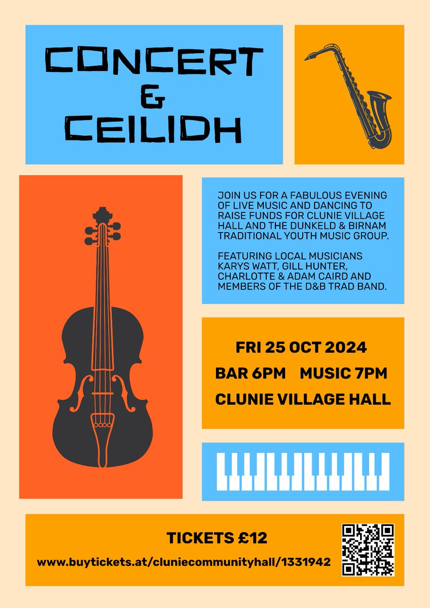 It's been a while since we last dusted off our performing shoes but Charlotte and I are putting on a concert &amp; ceilidh at Clunie Hall in Perthshire on 25 Oct. Would be great to see you there if you're anywhere near that part of the world! Tickets here: buytickets.at/cluniecommunit…