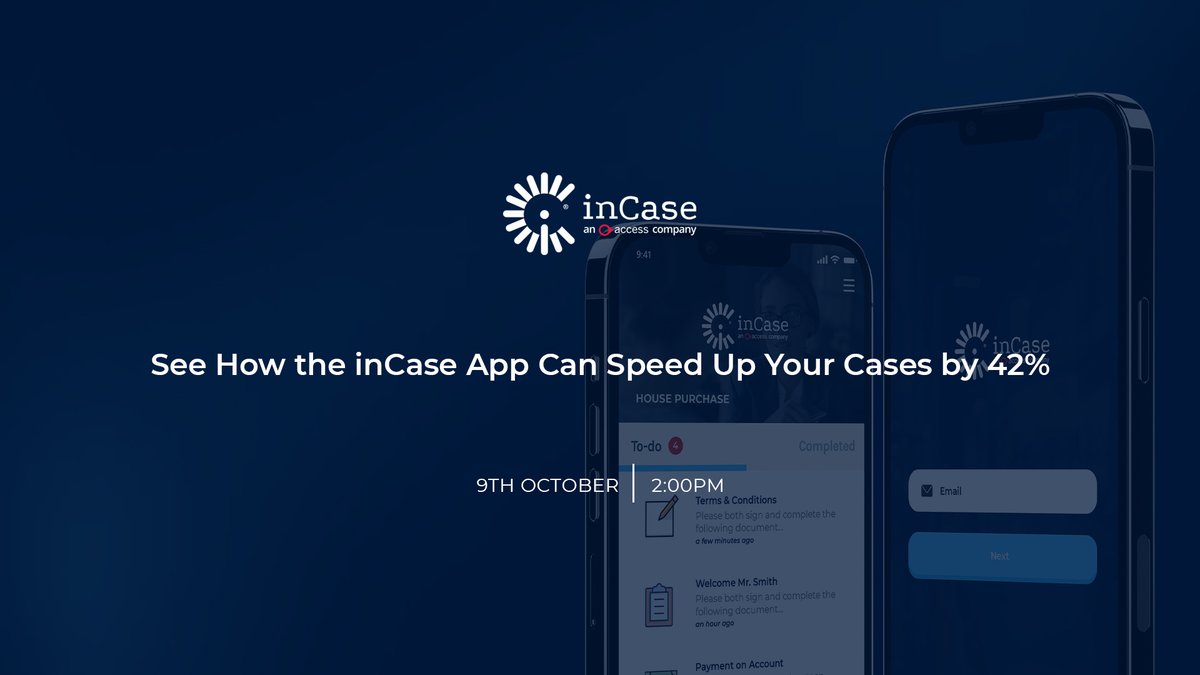 🚨Webinar: 9th October at 2:00pm

Join us to discover how the #inCase app can transform your #legal practice by making your services more personal, efficient, and stress-free!

🔗 hubs.ly/Q02RSGkp0