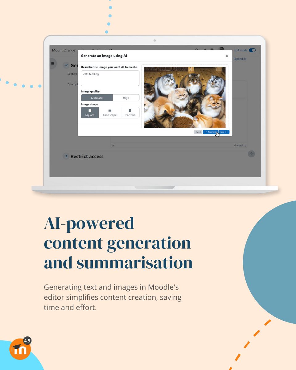 moodle's tweet image. We are thrilled to announce the release of Moodle LMS 4.5 🎉
With over 250 new features and improvements, this latest version of Moodle LMS transforms learning experiences by unlocking the power of AI.
Learn more: moodle.com/news/moodle-lm…
#MoodleLMS #OpenEdTech