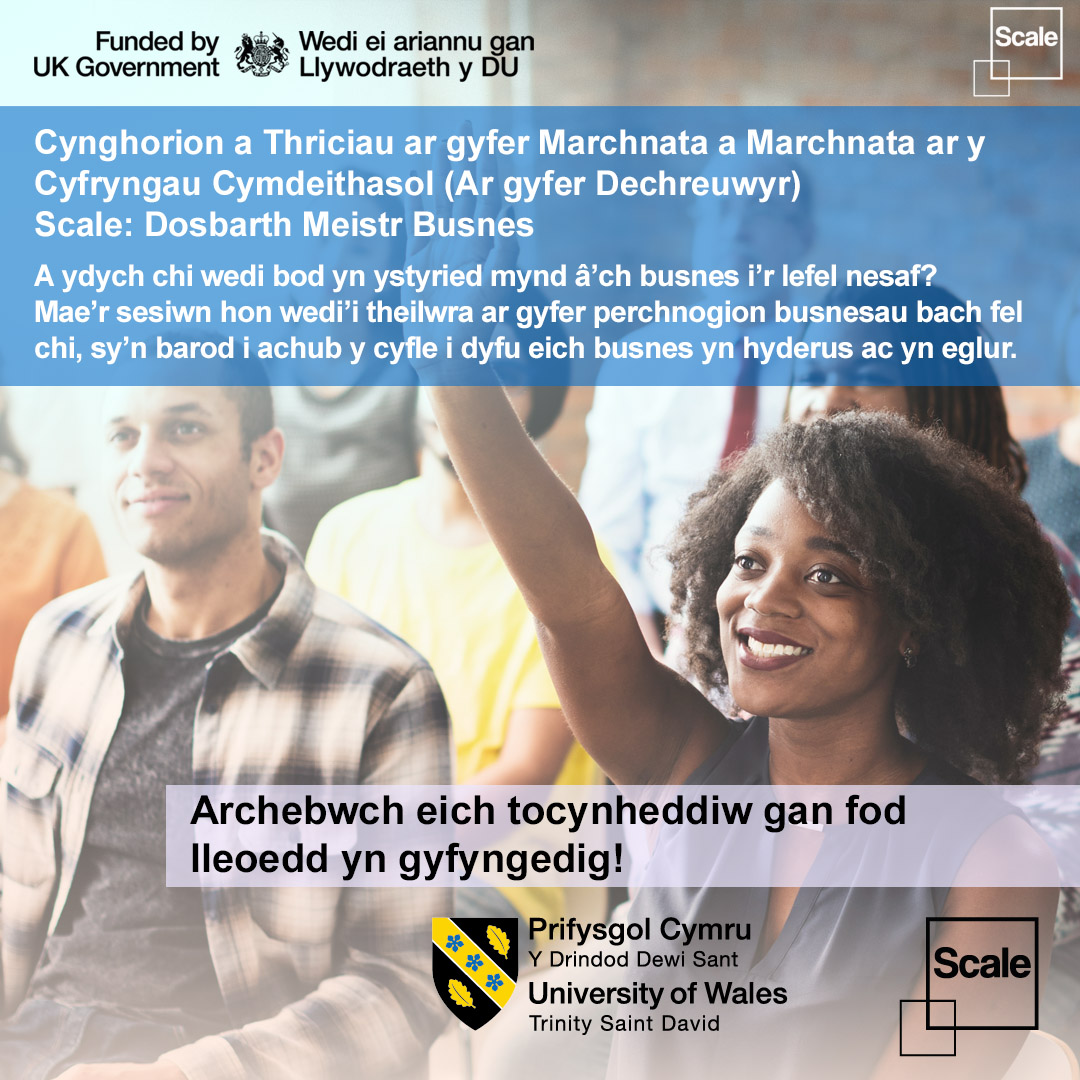 ScaleUWTSD (@scaleuwtsd) on Twitter photo Cynghorion a Thriciau ar gyfer Marchnata a Marchnata ar y Cyfryngau Cymdeithasol (Ar gyfer Dechreuwyr)
Lucy Beddall - ten:15 Marketing
Gweithdy <a href="/ScaleUWTSD/">ScaleUWTSD</a> AM DDIM ar gyfer busnesau bach yn ardal Abertawe, yn HQ Urban Kitchen ar 16/10/24, 5pm – 7pm
➡️ bit.ly/3z1HQIT Cynghorion a Thriciau ar gyfer Marchnata a Marchnata ar y Cyfryngau Cymdeithasol (Ar gyfer Dechreuwyr)
Lucy Beddall - ten:15 Marketing
Gweithdy <a href="/ScaleUWTSD/">ScaleUWTSD</a> AM DDIM ar gyfer busnesau bach yn ardal Abertawe, yn HQ Urban Kitchen ar 16/10/24, 5pm – 7pm
➡️ bit.ly/3z1HQIT