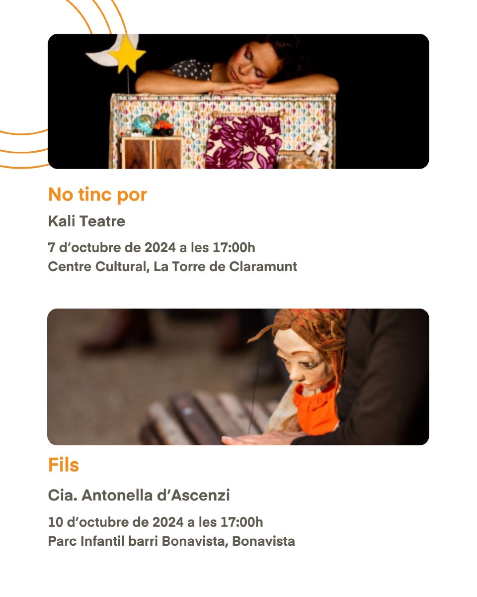 EscenaFamiliar's tweet image. Comencem la setmana amb els millors plans pels propers dies.

Prepara’t per descobrir nous mons, sorprendre’t, ballar, riure… Tenim opcions per a tots els públics 🤹‍♀️🕺🏽🎭🫧

Consulta tota l'agenda: escenafamiliar.cat/agenda/

#espectacles #espectaclesfamiliars #cultura