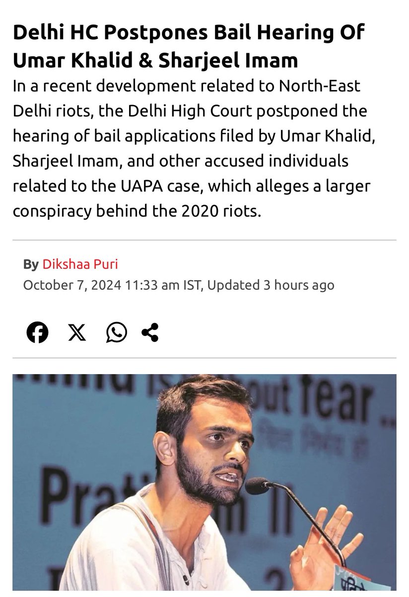 MujtabaAasif's tweet photo. For Muslims in India, the judicial process is a punishment in itself. After years of incarceration, the HC gave another day for the hearing , November 25. This is how the trauma continues.
#SharjeelImam #UmarKhalid https://t.co/uZxH6TL6vT