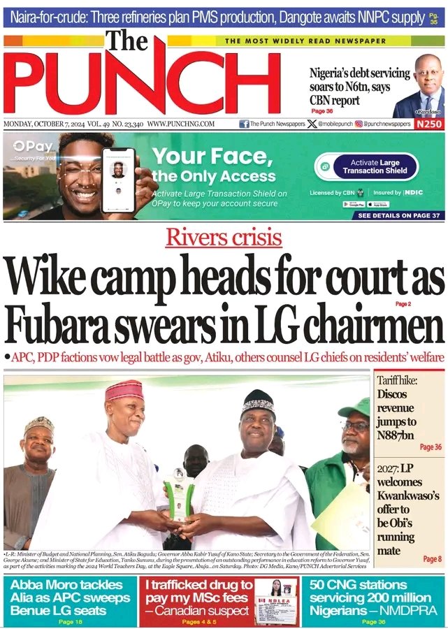 lasustech1019fm's tweet photo. Newspaper frontpages for today https://t.co/Xl6wAa1unt