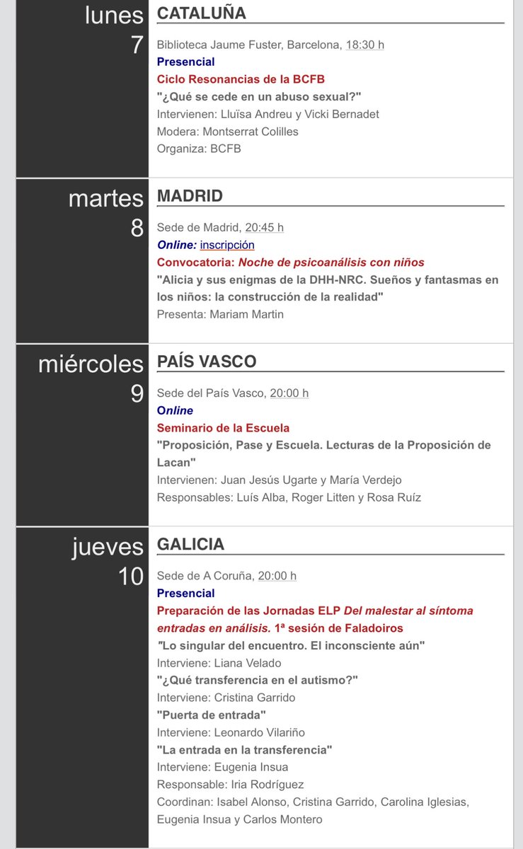 elp_prensa's tweet photo. 📆 Agenda ELP del 7 al 13 de octubre de  2024 https://t.co/tY5t03HImT