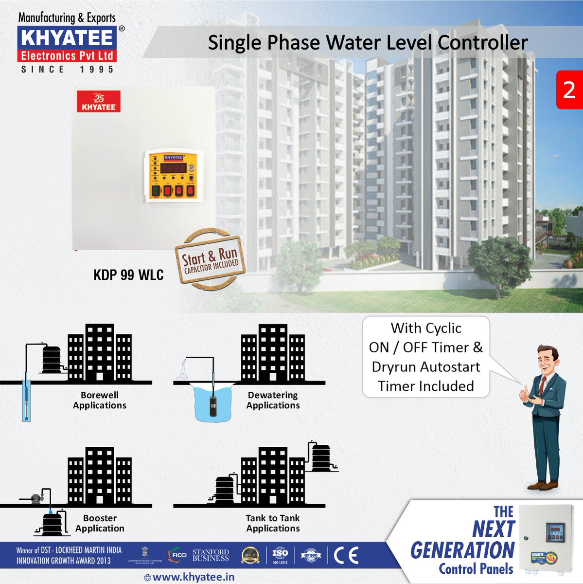 Khyatee1995's tweet image. Optimize water management with Khyatee's Advanced Water Level Controller!  
๐น Accurate monitoring  
๐น Energy-efficient timer  
๐น Dry run protection  
Perfect for borewells and booster pumps. Elevate efficiency now!  Visit: khyatee.in  
#Khyatee #WaterLevelControl