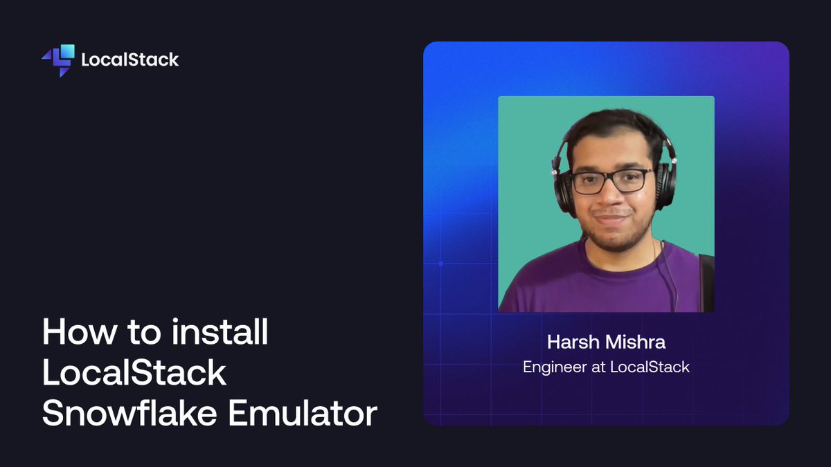 localstack's tweet photo. LocalStack for Snowflake enables you to develop &amp; test your Snowflake apps locally &amp; in CI pipelines.

This video will guide you through installing the emulator. and show you how to connect the emulator to DBeaver.

🔗 https://t.co/tyU8qdezXV

#LocalStack #Snowflake #Data #Cloud https://t.co/g6HHCeKzQC