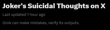dril's tweet photo. Joker's Suicidal Thoughts on X https://t.co/WZKiFnElcx