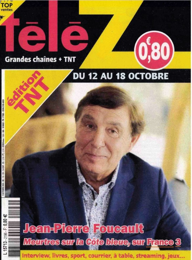 francetvpro's tweet photo. #LaPresseEnParle
A l'occasion de la diffusion de la fiction inédite Meurtres sur la Côte bleue, #JeanPierreFoucault est en couverture de #TeleZ
Il y évoque sa première expérience en tant que comédien
📅 RDV samedi 12/10 à 21.05 sur #France3 et sur https://t.co/JqV7mXAWMw https://t.co/TohxQlHtbH