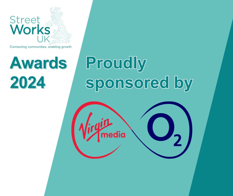 Thank you to Virgin Media O2 for sponsoring this year's Street Works UK Awards, taking place on Thursday in Parliament.

VMO2, a longtime member of Street Works UK, is the UK's largest mobile network and a broadband network which offers fast speeds to customers throughout the UK.