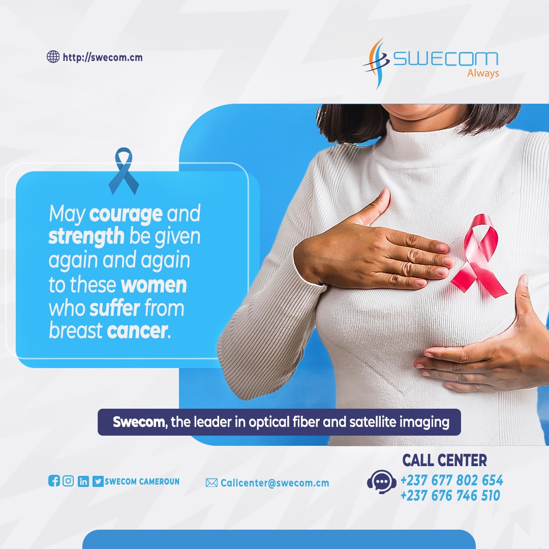 SwecomCameroon's tweet photo. ⭕ Hello everyone.

Let's start this week with a positive thought and send unconditional support to women suffering from breast cancer.

Get screened and let's fight this disease together.

Swecom, your best companion.

#cancer #pinkmirrortwt #OctobreRose https://t.co/GpLhadDiJK