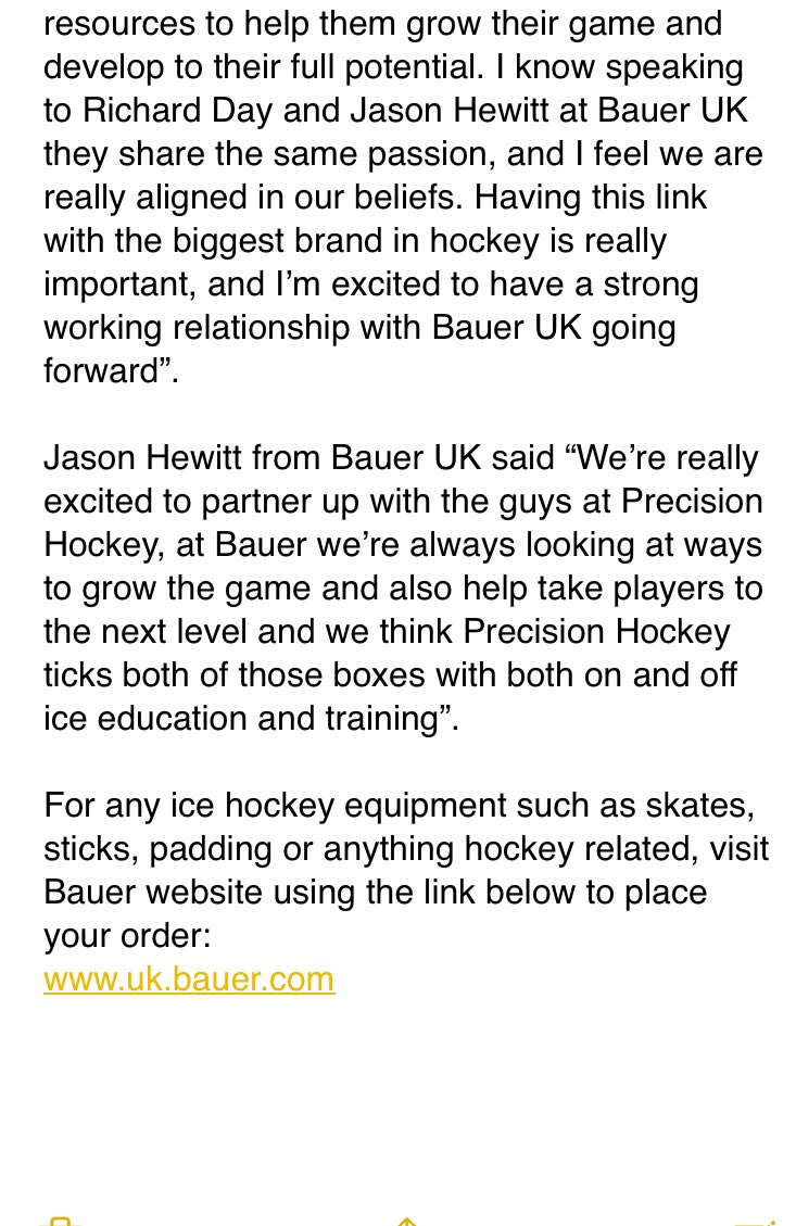 Precision Hockey UK are pleased to announce an exciting new partnership with leading Ice Hockey brand, Bauer.

<a href="/BauerHockey/">BAUER Hockey</a> <a href="/PuckStopUK/">Puckstop.com</a>
