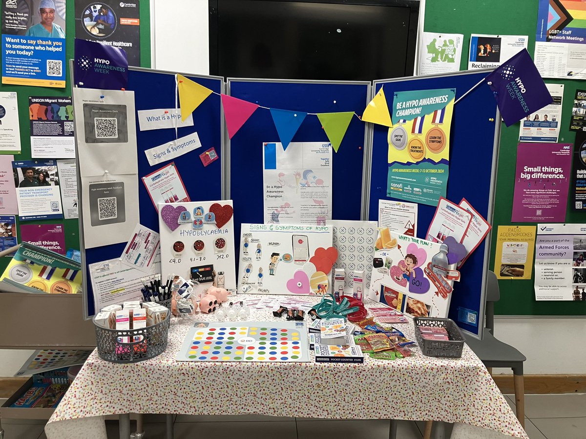 We are raising awareness of hypoglycaemia during hypo awareness week, this week. Come and visit us on one of our stands to find out more.