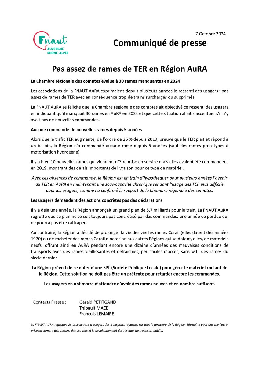FNAUT Auvergne Rhône Alpes tweet media