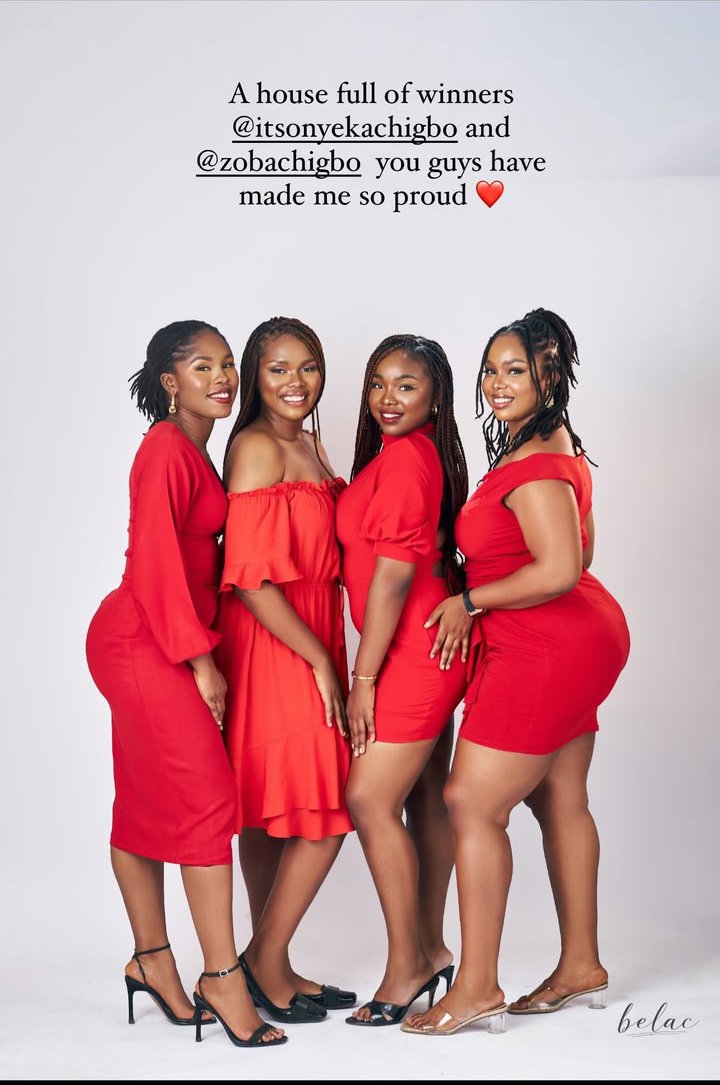 Vee_Ndapz's tweet photo. Meet the Chigbo Sisters🥺
1. software Engineer
2.Architect
3.Medical Doctor
4. Lawyer
What every african parent hopes!!!
MAMA CHIGBO ATE 🤌🏼🤌🏼🤌🏼🔥🔥🔥
#Chizoba #Ebube #BemBem #Onyeka #bbnaija https://t.co/8fqZf1fKA2