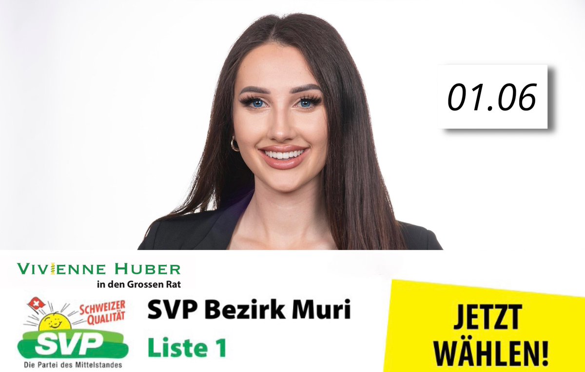 vivienne_huber's tweet photo. Nurnoch 2 Wochen bis zu den Wahlen.
Haben Sie bereits gewählt? 🫵🏽
Wenn nicht, wird es allerhöchste Zeit!⏳
Vivienne Huber 2x auf Ihre Liste 1✍🏼📩
❤️-lichen Dank!
#Abtwil #Aristau #Auw #Beinwil #Besenbüren #Bettwil #Boswil #Bünzen #Buttwil #Dietwil #Geltwil #Kallern #Merenschwand #Mühlau #Muri #Oberrüti #Rottenschwil #Sins #Waltenschwil #Benzenschwil