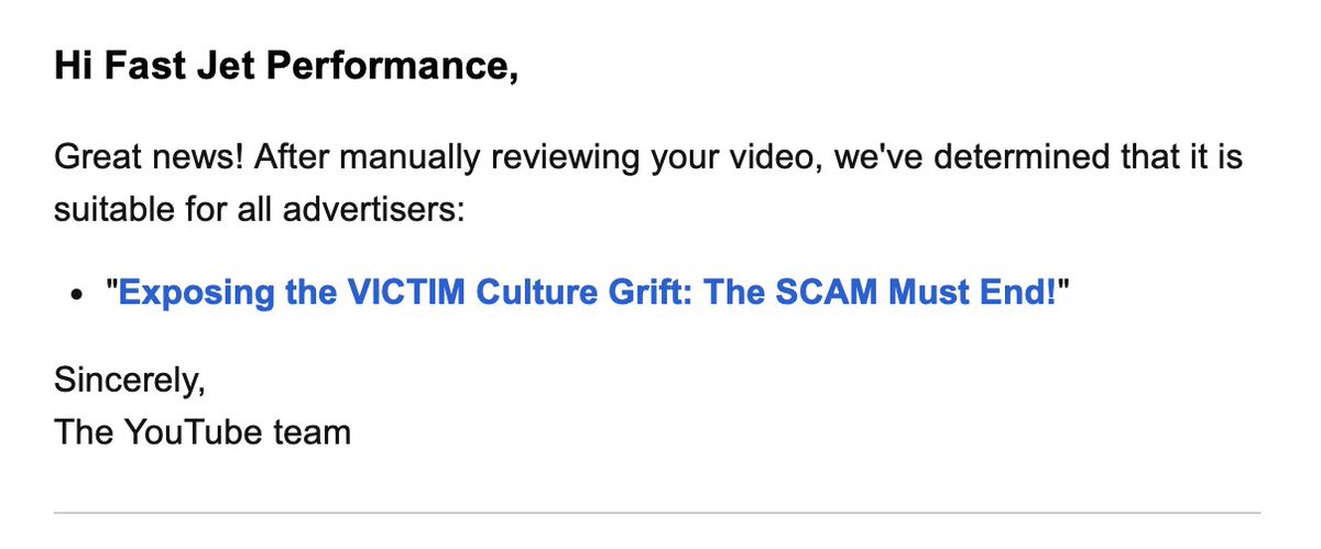 timdavies_uk's tweet photo. This happens a lot, YouTube restricts a video on launch (demonetised/restricted viewership) and then, 7 days later, it say 'Hey, no worries, it's fine'...
...just as NOBODY is watching it anymore #bunchofdicks
Here's the vid.
https://t.co/Oe61mwjUBZ https://t.co/y8kT4kkcxe