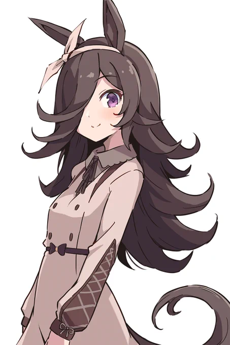 お題箱からウマ娘の私服のライスシャワー全身希望でしたが上半身ですみません 