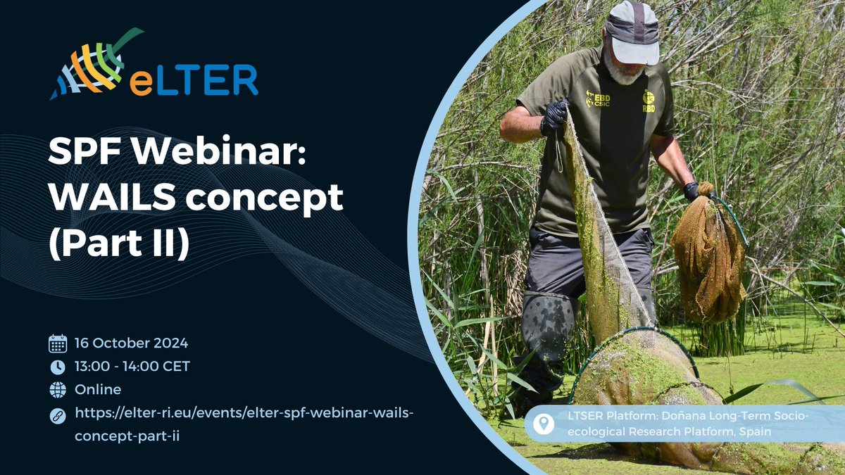 eLTER_Europe's tweet photo. ℹ️ The 2nd webinar will explain how eLTER's WAILS concept can be applied to both the socio-sphere-based research and biogeochemistry.
Learn about the LTSER Platform from the picture at https://t.co/zn2QiIiw0q https://t.co/YIZWJ6Bu2R