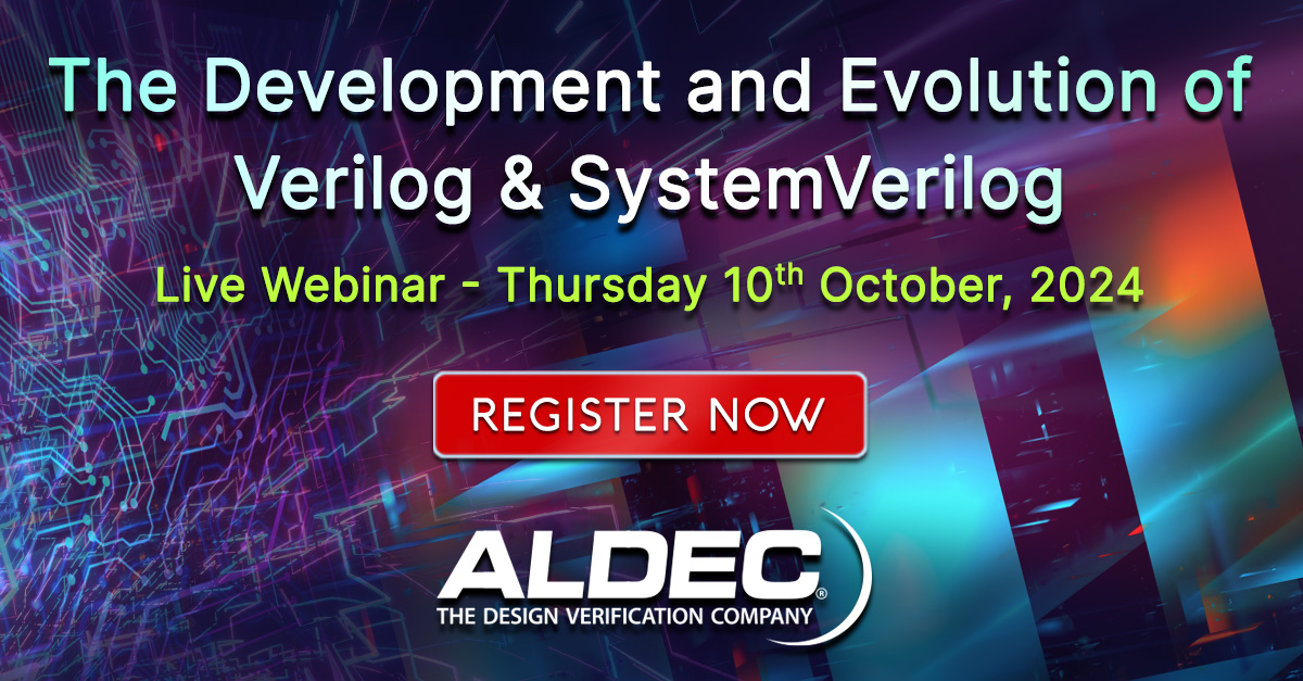 AldecInc's tweet image. Join us on Thursday, October 10, for our live webinar “The Development and Evolution of Verilog &amp;amp; SystemVerilog” at either 16:00 CEST or 11:00 PDT. aldec.com/en/company/eve…

#Verilog #SystemVerilog #UVM #EDA #HDL #HardwareDesign