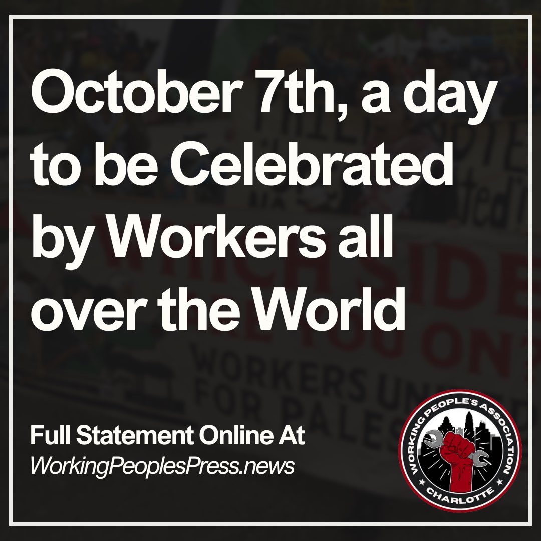 WPA_CLT's tweet photo. Long Live October 7th!

Read statement online:
https://t.co/rom0ZtRquZ https://t.co/PidBLnqj1k