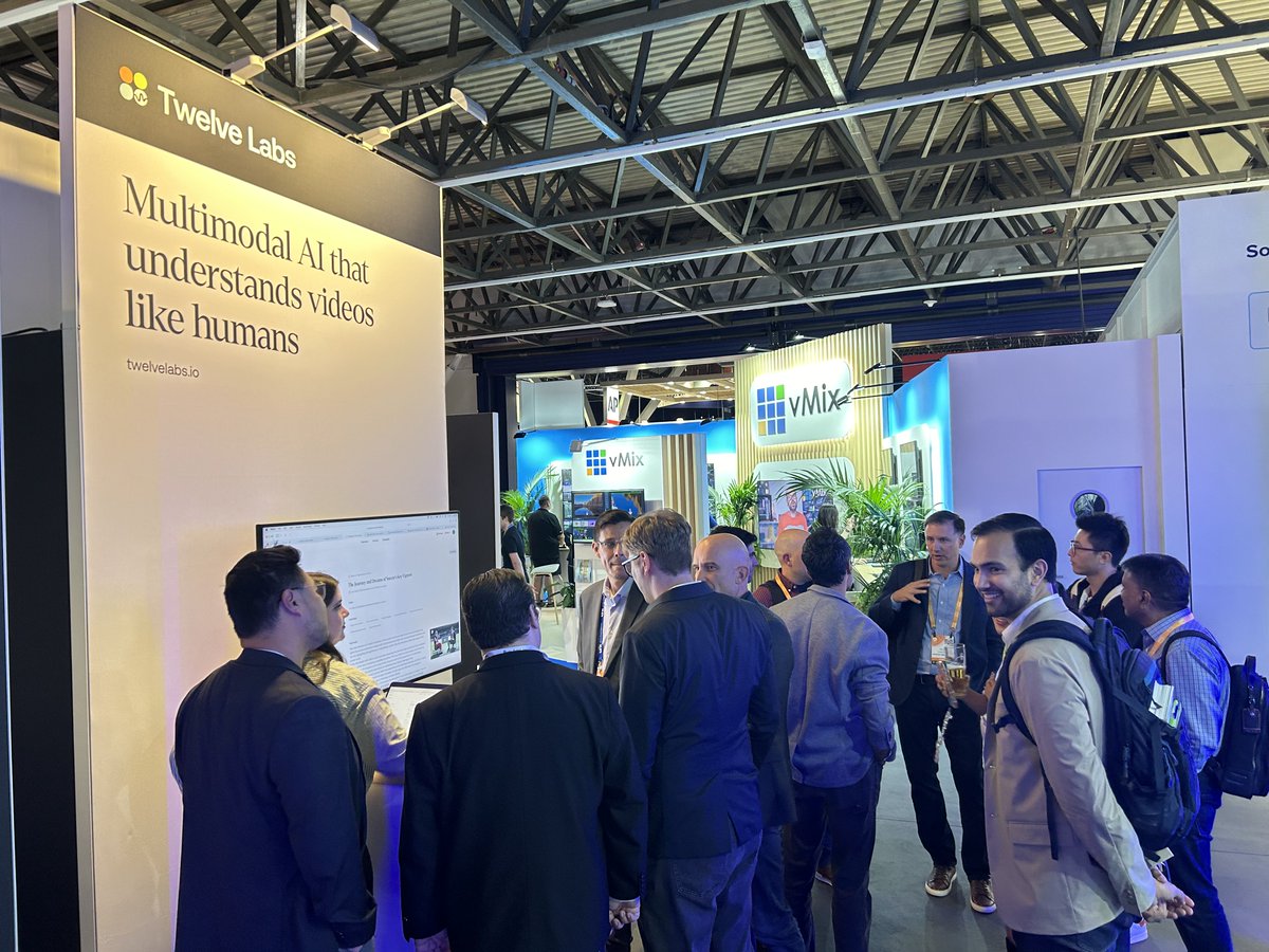 twelve_labs's tweet image. Big thanks to all our partners at #IBC2024, including @EMAMSolutions, @vidispine, @awscloud, and @nvidia 🤝We loved every moment from our buzzing booths to exploring Amsterdam’s canals. Until next time!