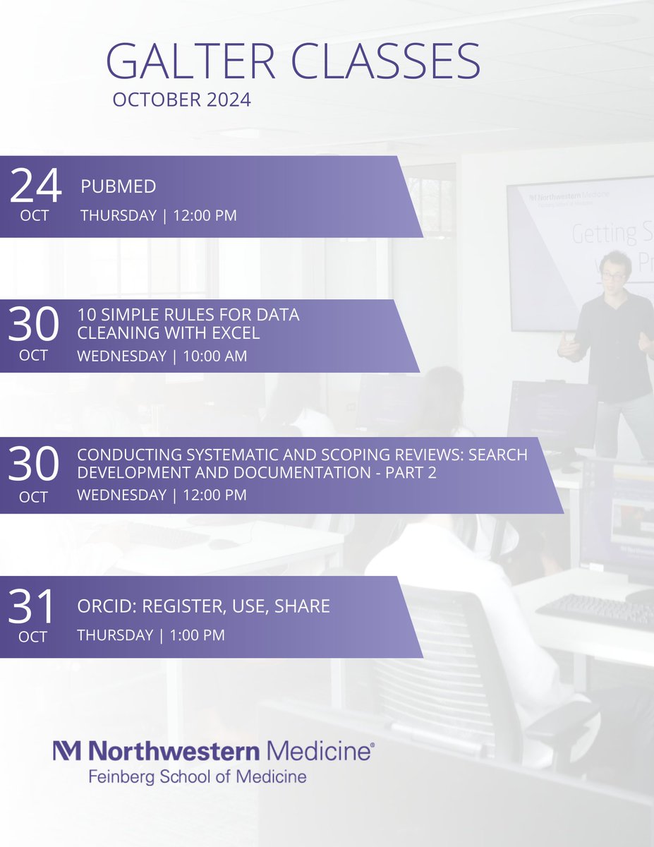 Join us this October for our online classes! 🍂Register here: galter.northwestern.edu/classes