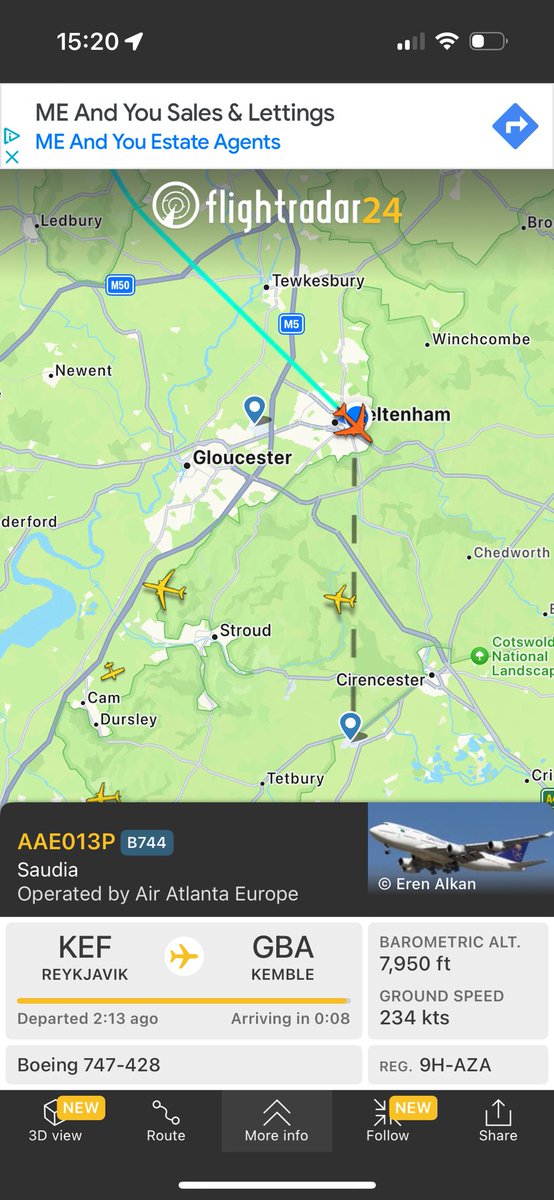 Not often these days you get a fly over from the #queenoftheskies #boeing #747 #kemble #breakup?😢