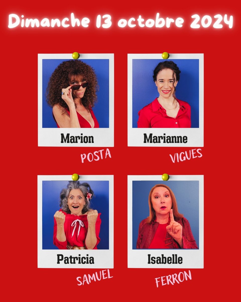 📸 Découvre le casting de la semaine pour Ménopause, la comédie musicale qui bouscule les règles du jeudi au dimanche à 19h au Grand Point Virgule à Paris ! 
🎉Prolongation jusqu’au 4 janvier  !

Pour réserver :
➡️ billetreduc.com/347278/evt.htm

#théâtre #Menopause #sortiraparis