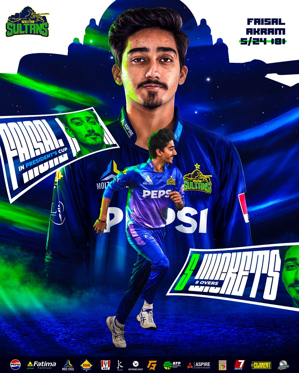 𝐒𝐓𝐀𝐑𝐁𝐎𝐘 𝐎𝐍 𝐓𝐇𝐄 𝐑𝐈𝐒𝐄 🌟 

Maiden List A five-wicket haul for Sultan <a href="/FaisalAkram_/">Faisal Akram</a>! 🙌

#SultanSupremacy | #PresidentsCup